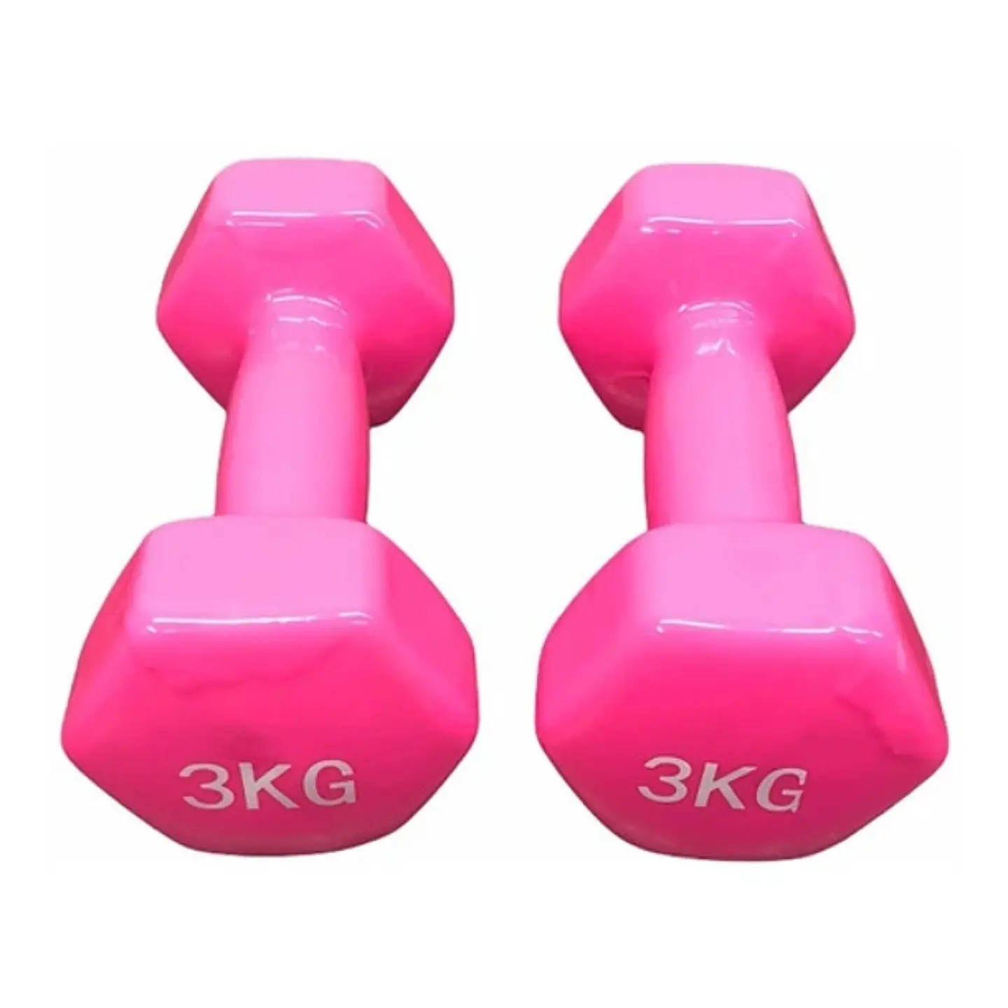 Pack 2 Mancuernas Rosas De 3kg Reacondicionado 2