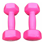 Pack 2 Mancuernas Rosas De 3kg Reacondicionado 3