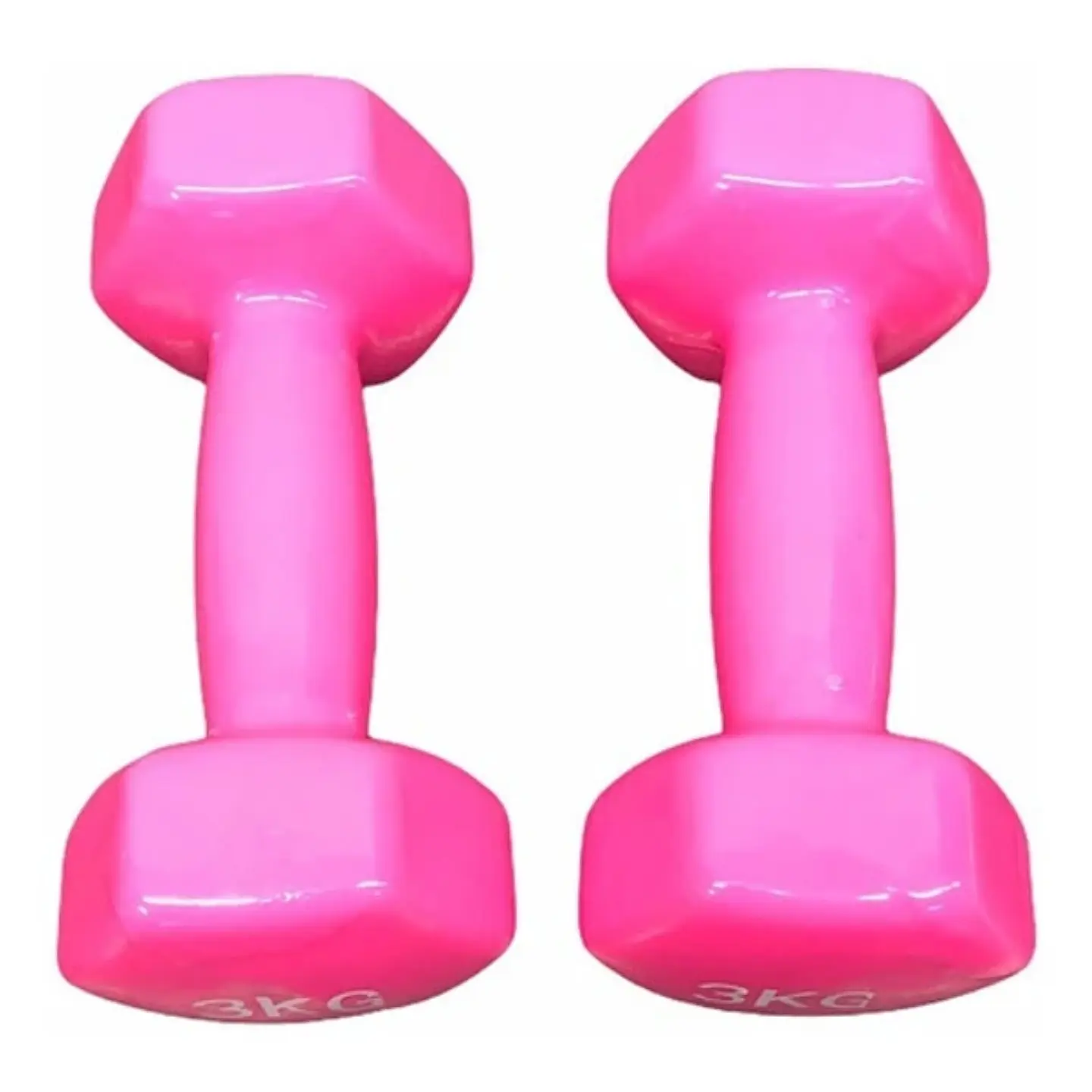 Pack 2 Mancuernas Rosas De 3kg Reacondicionado 3