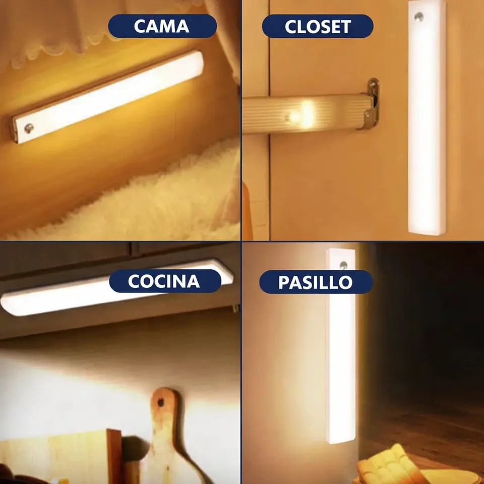 Barra De Luz LED Lampara 30 cm Con Sensor De Movimiento 5
