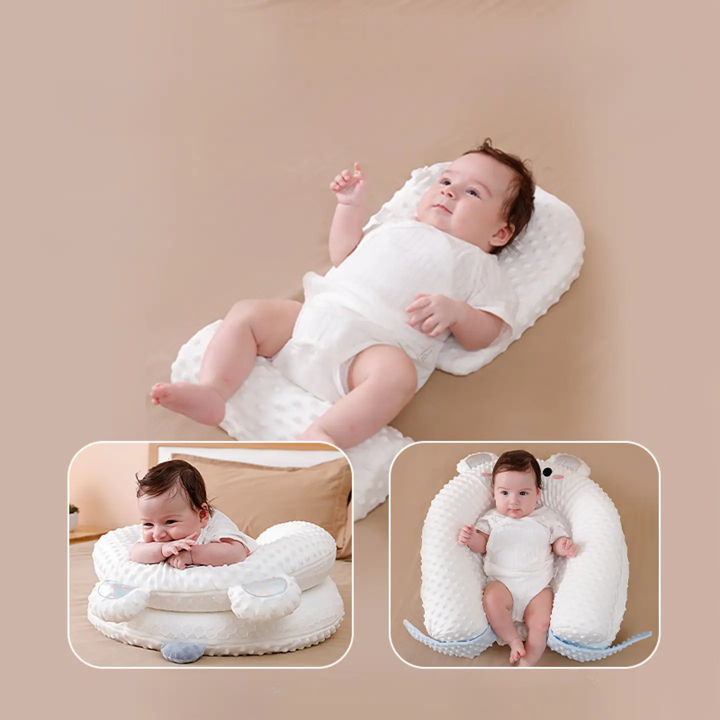 Cuna Almohada Portátil para Bebé Diseño Ergonómico 3