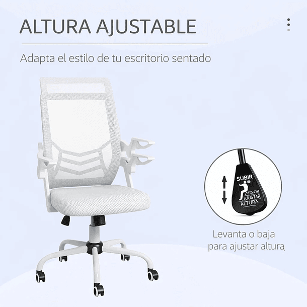 Silla de Oficina Ejecutiva Giratoria Minimalista Ajustable 16