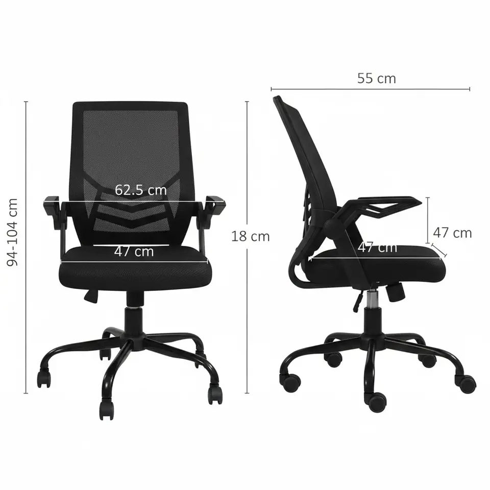 Silla de Oficina Ejecutiva Giratoria Minimalista Ajustable 3