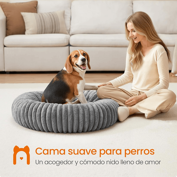 Cama Para Mascotas Cojín Acolchado Y Antideslizante 4
