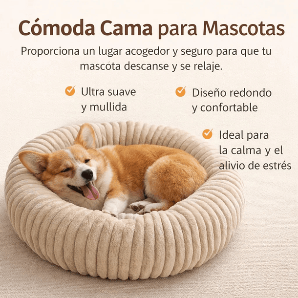 Cama Para Mascotas Cojín Acolchado Y Antideslizante 4