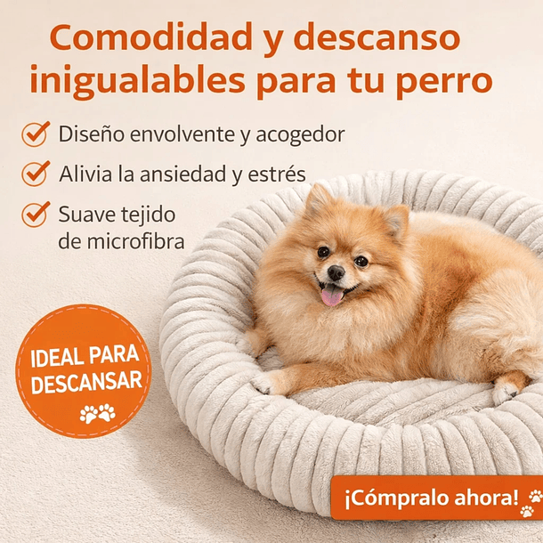 Cama Para Mascotas Cojín Acolchado Y Antideslizante 9