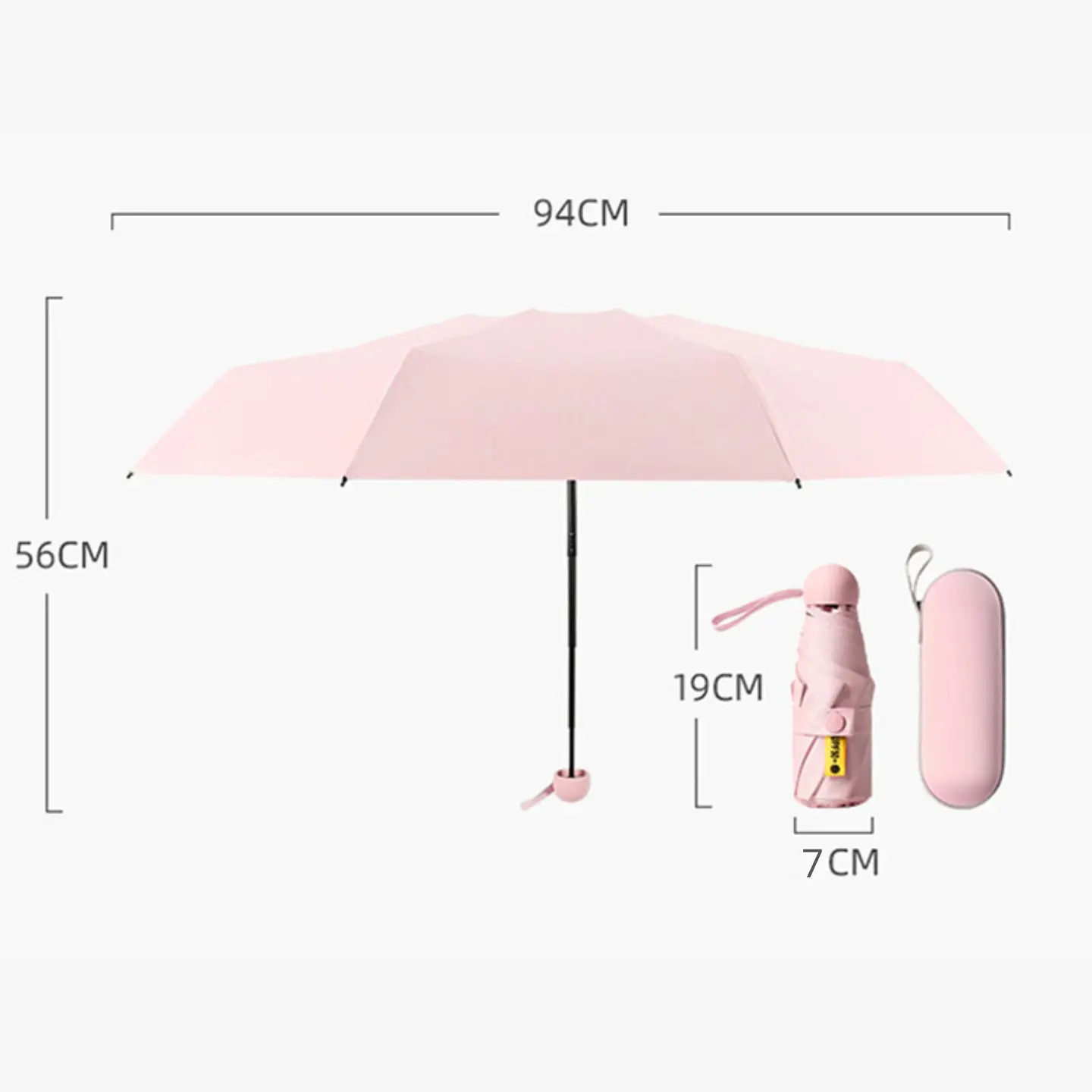 Paraguas Plegable Capsula 8 Varillas UV Resistente Ligero 3