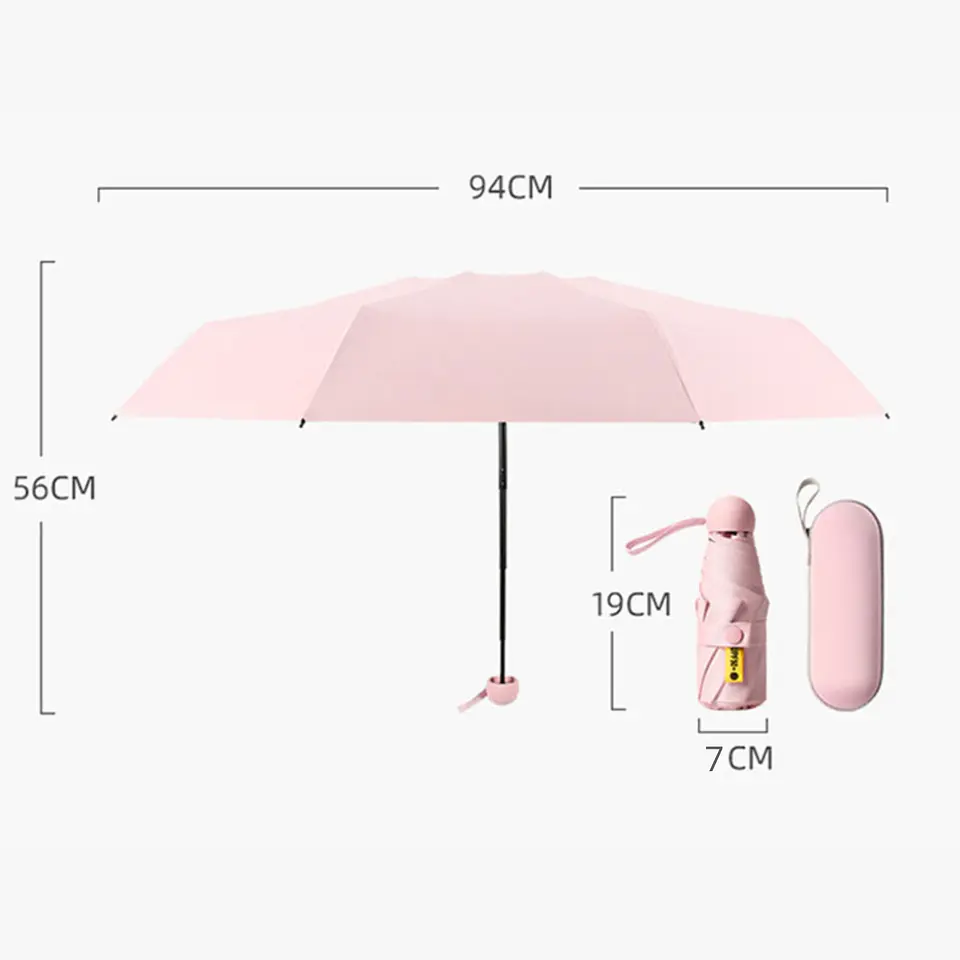 Paraguas Plegable Capsula 8 Varillas UV Resistente Ligero 3