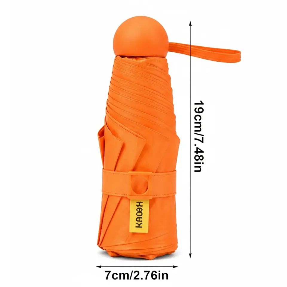 Paraguas Plegable Capsula 8 Varillas UV Resistente Ligero 14
