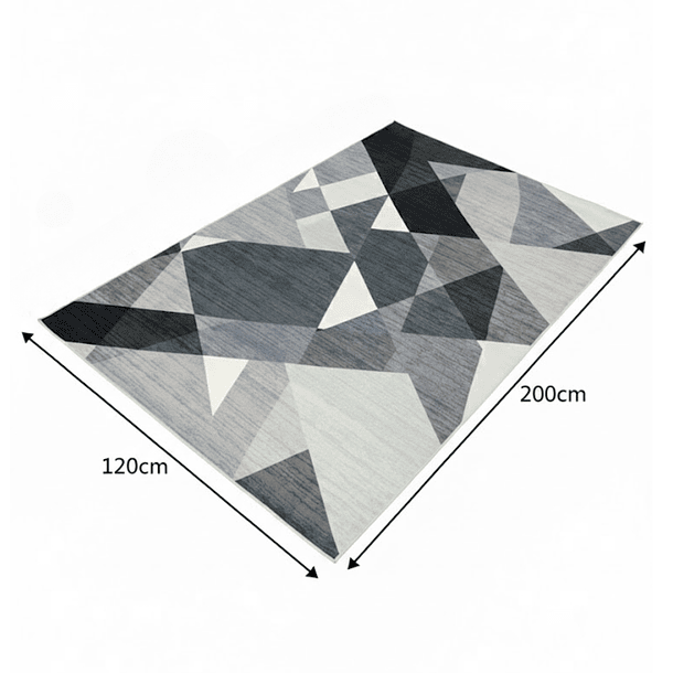 Alfombra 120x200cm Decorativa Living Estampada Terciopelo (Reacondicionado) 2