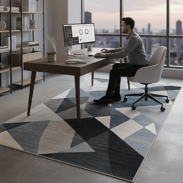 Alfombra 120x200cm Decorativa Living Estampada Terciopelo (Reacondicionado) 4