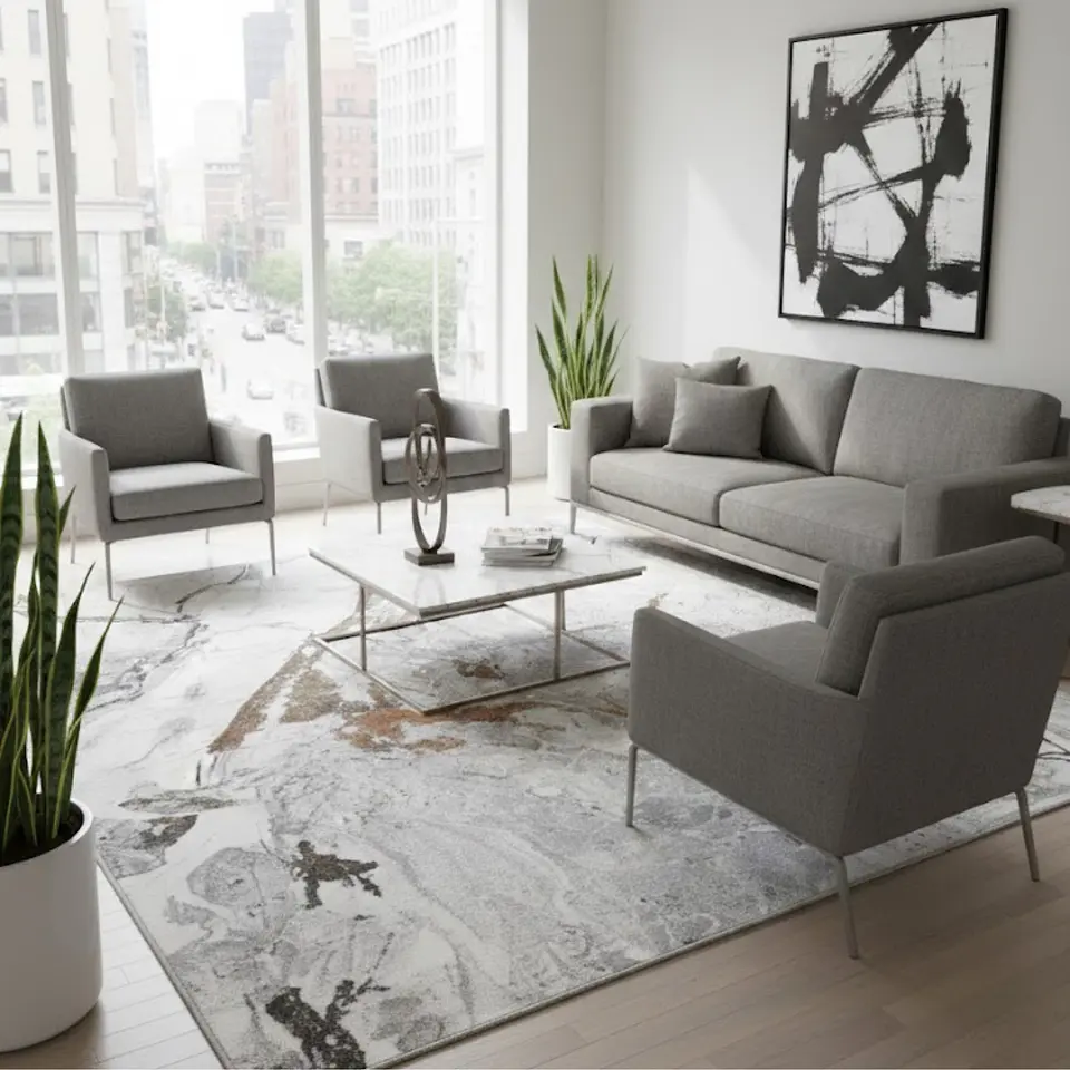 Alfombra 140x200cm Decorativa Living Estampada Terciopelo (Reacondicionado) 4