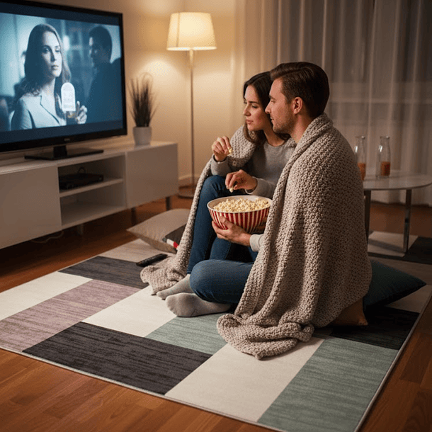 Alfombra 120x200cm Decorativa Living Estampada Terciopelo (Reacondicionado) 4