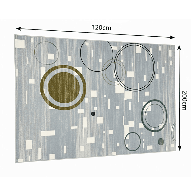 Alfombra 120x200cm Decorativa Living Estampada Terciopelo (Reacondicionado) 2