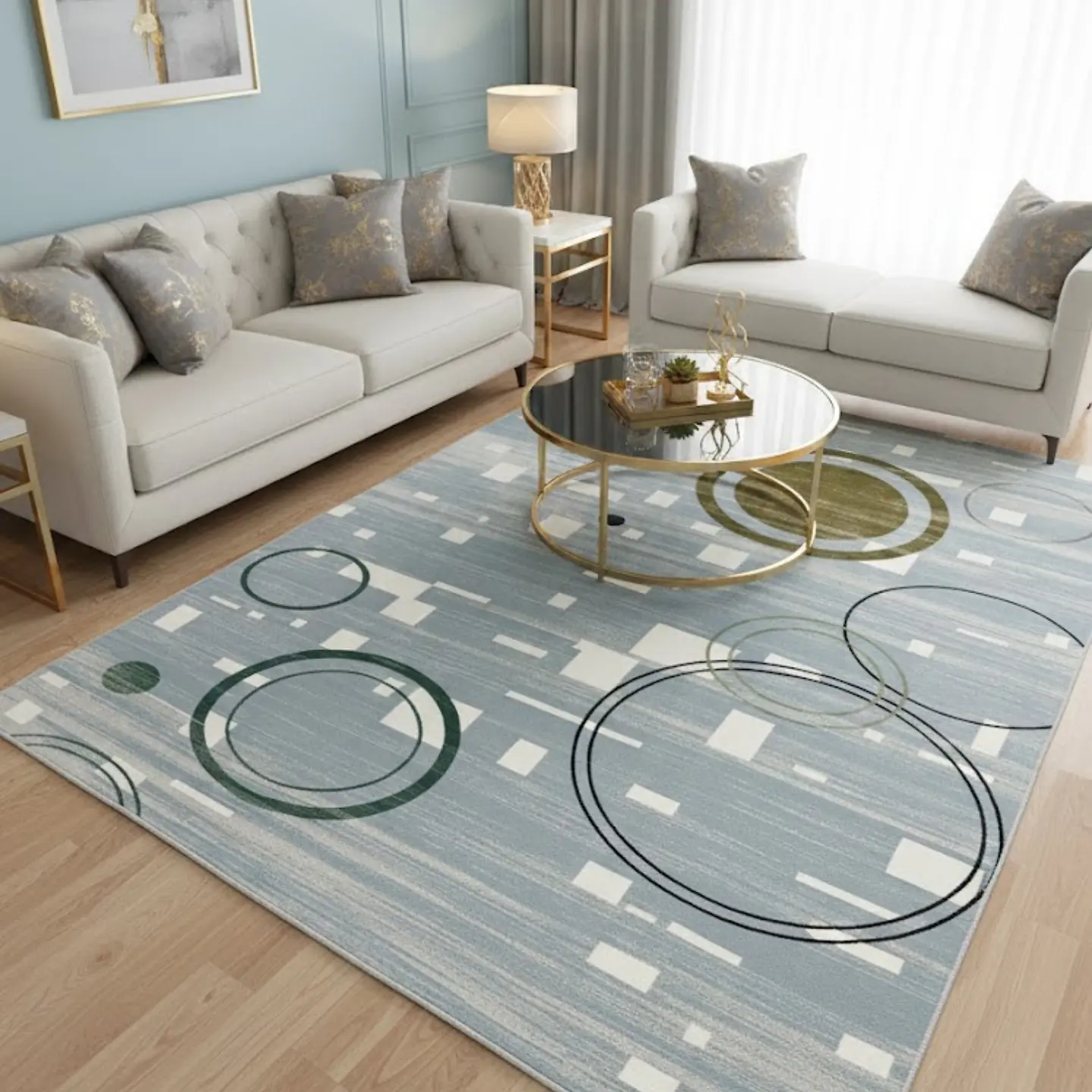 Alfombra 120x200cm Decorativa Living Estampada Terciopelo (Reacondicionado) 4