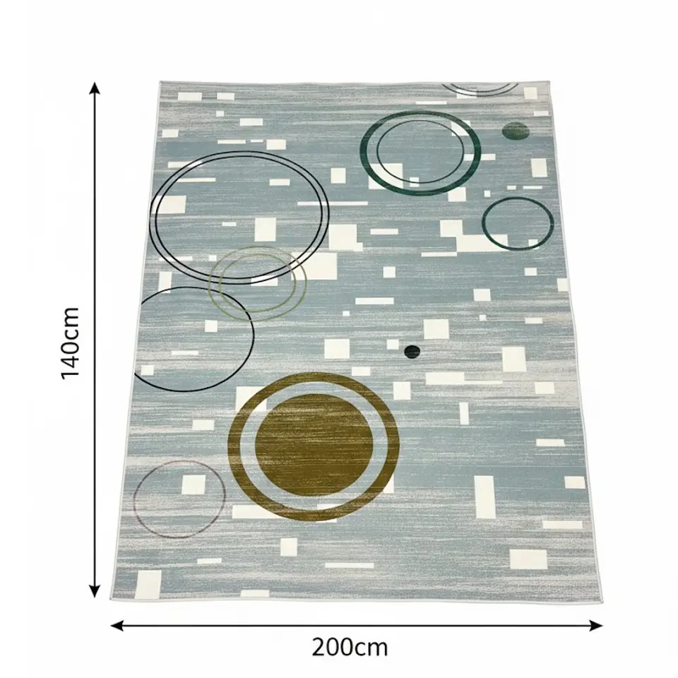 Alfombra 140x200cm Decorativa Living Estampada Terciopelo (Reacondicionado) 2