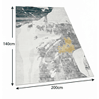 Alfombra 140x200cm Decorativa Living Estampada Terciopelo (Reacondicionado) 2