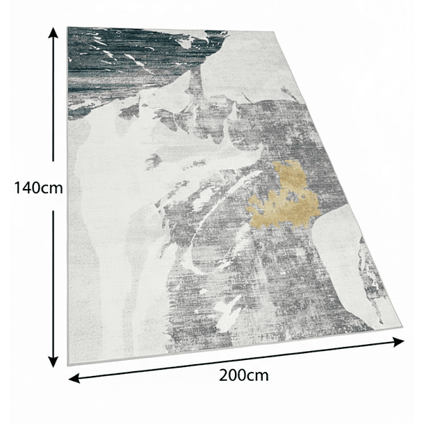 Alfombra 140x200cm Decorativa Living Estampada Terciopelo (Reacondicionado) 2