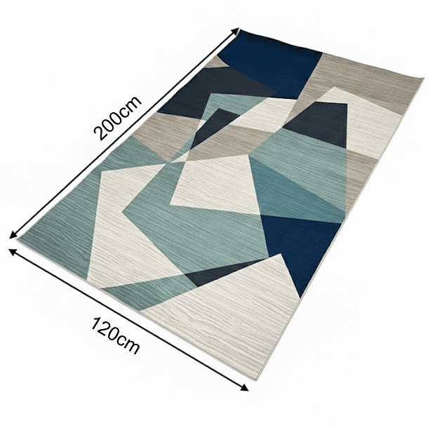 Alfombra 120x200cm Decorativa Living Estampada Terciopelo (Reacondicionado) 2