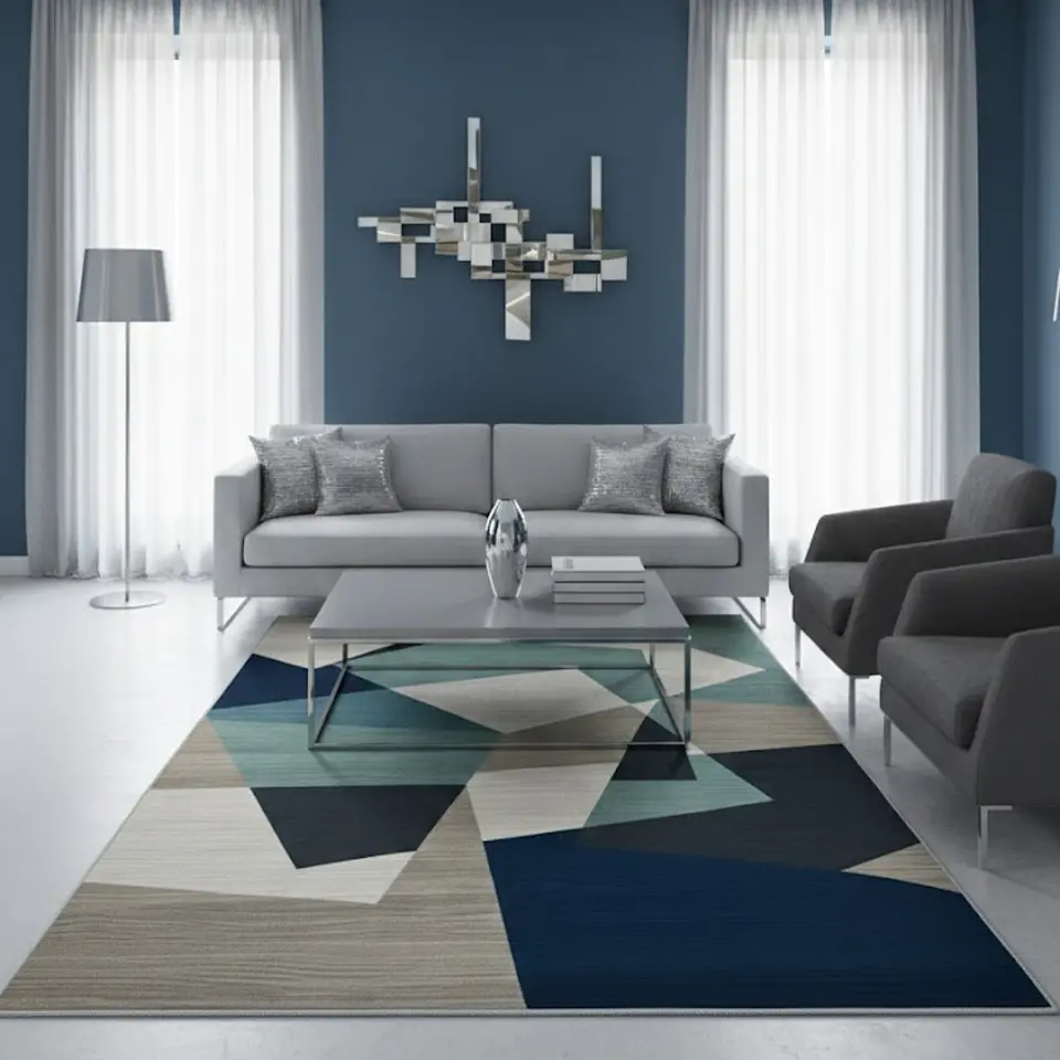 Alfombra 120x200cm Decorativa Living Estampada Terciopelo (Reacondicionado) 4