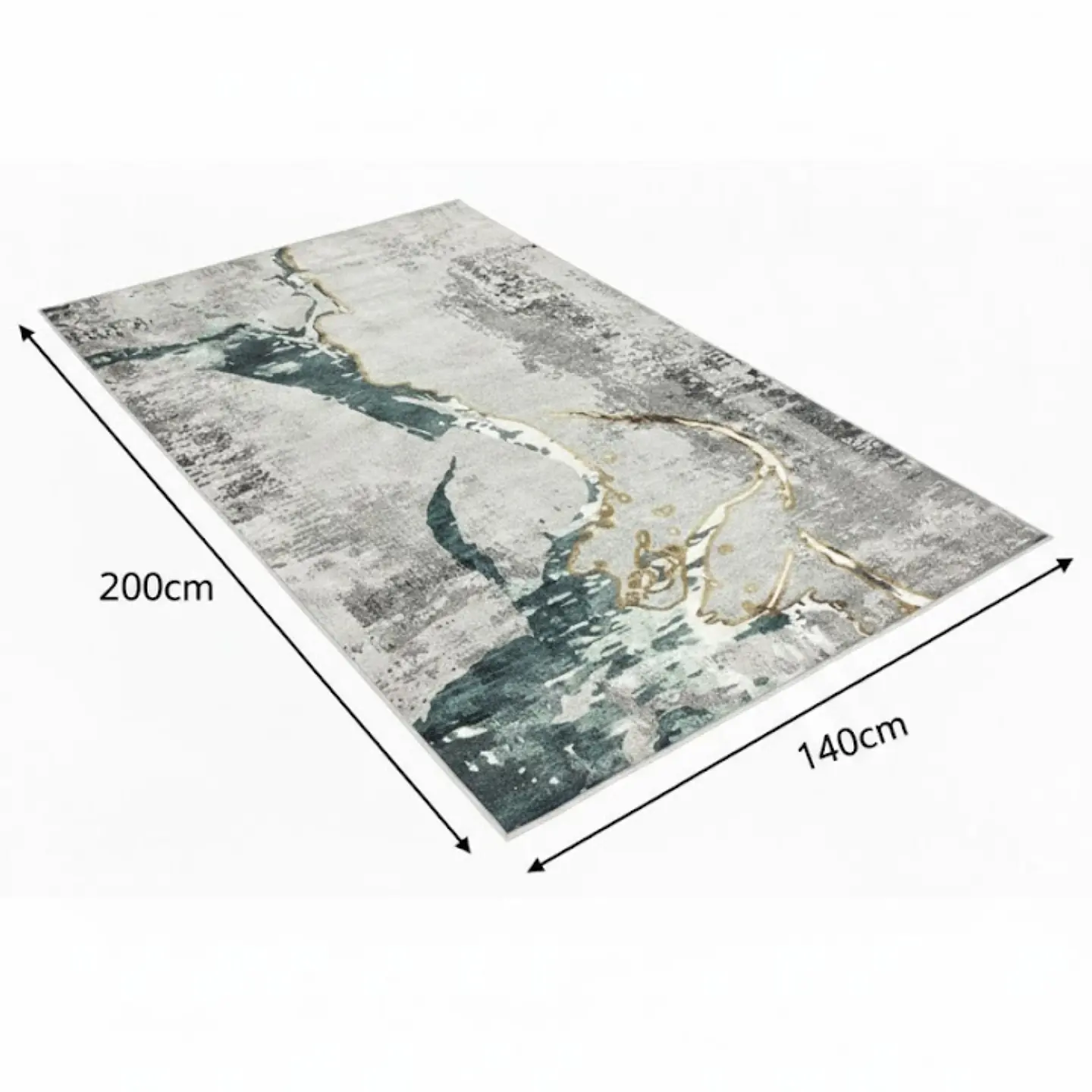 Alfombra 140x200cm Decorativa Living Estampada Terciopelo (Reacondicionado) 2