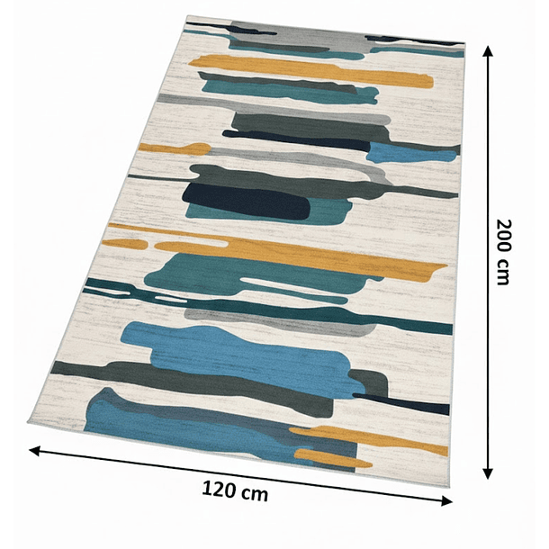 Alfombra 120x200cm Decorativa Living Estampada Terciopelo (Reacondicionado) 2