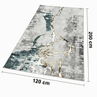 Alfombra 120x200cm Decorativa Living Estampada Terciopelo (Reacondicionado) 2