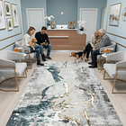 Alfombra 120x200cm Decorativa Living Estampada Terciopelo (Reacondicionado) 4