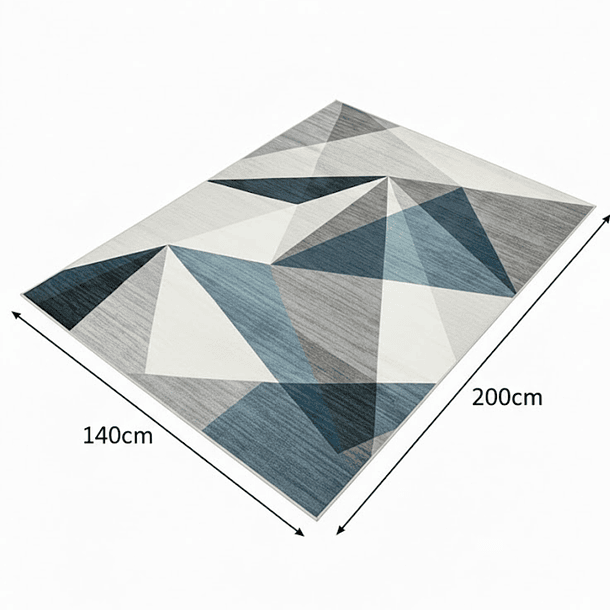 Alfombra 140x200cm Decorativa Living Estampada Terciopelo (Reacondicionado) 2