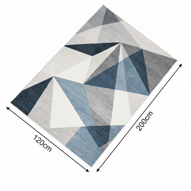 Alfombra 120x200cm Decorativa Living Estampada Terciopelo (Reacondicionado) 2