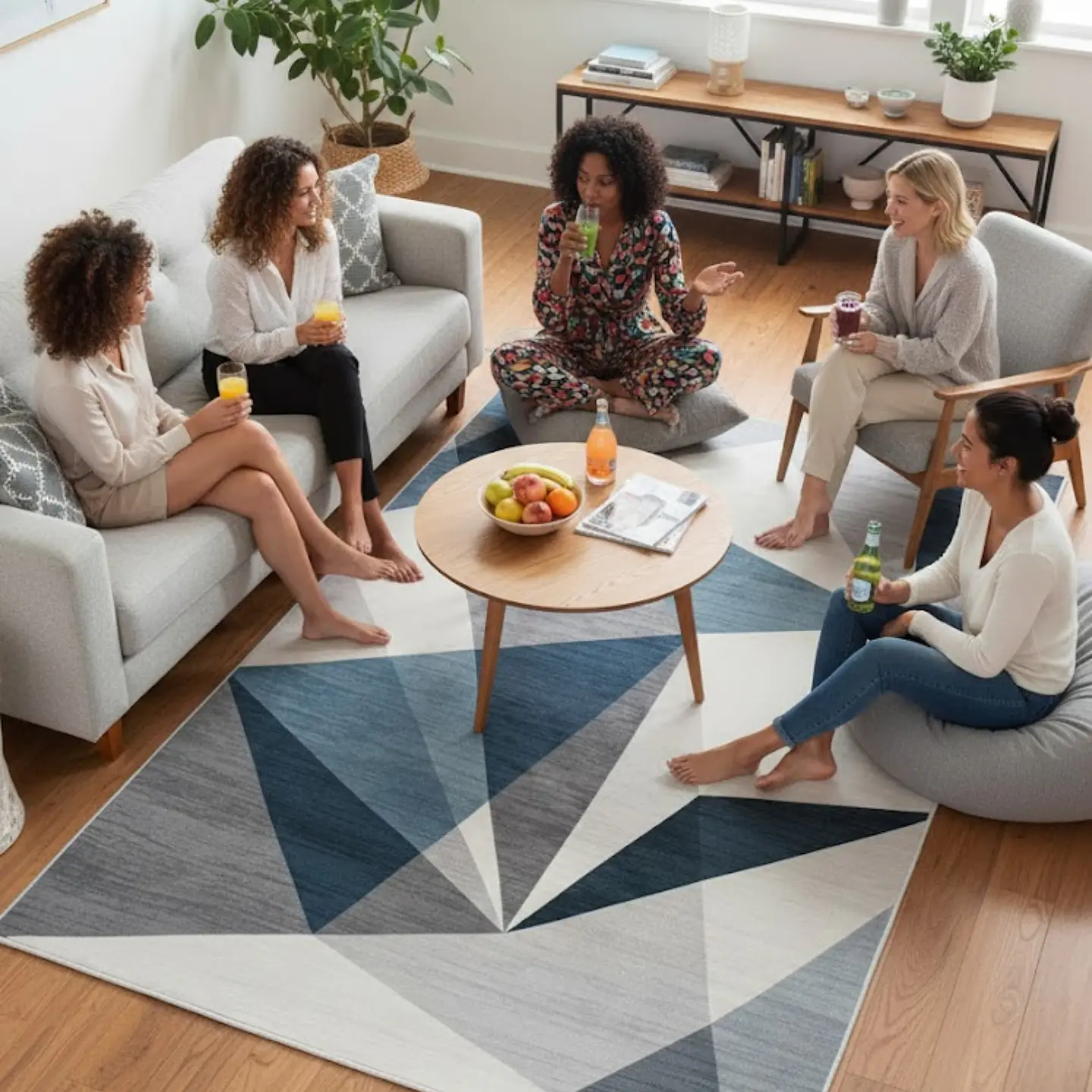 Alfombra 120x200cm Decorativa Living Estampada Terciopelo (Reacondicionado) 3