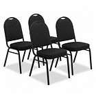 Pack 4 Sillas De Eventos Varios Hotel Restaurante Acolchada- REACONDICIONADO 1