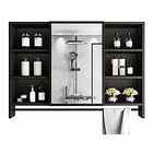 Mueble Organizador De Baño 90x12x70 cm Con Espejo 6 Niveles 5