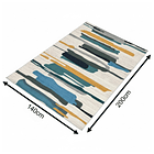 Alfombra 140x200cm Decorativa Living Estampada Terciopelo (Reacondicionado) 2