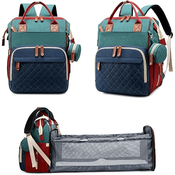 Mochila Pañalera Bolso Maternal Mudador Infantil Para Bebe 11