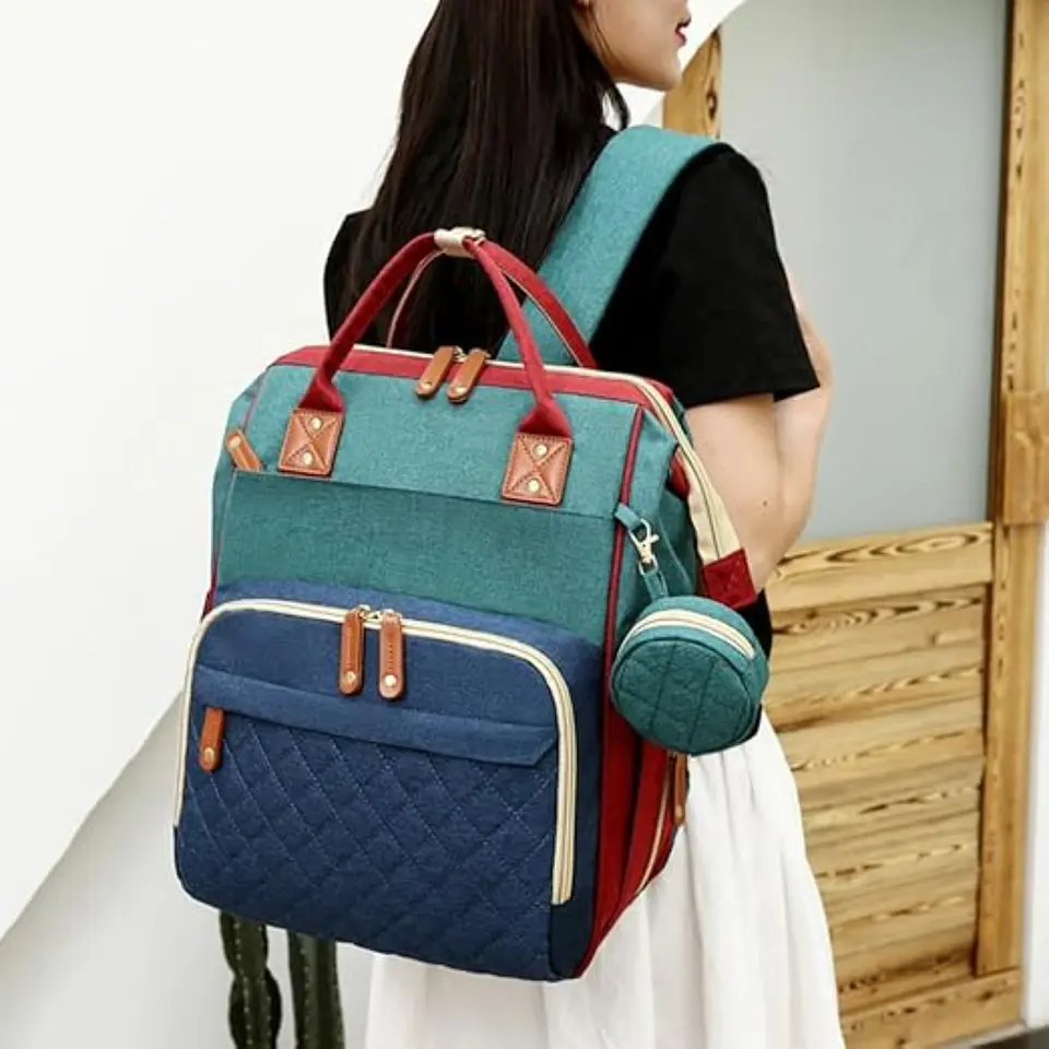 Mochila Pañalera Bolso Maternal Mudador Infantil Para Bebe 14