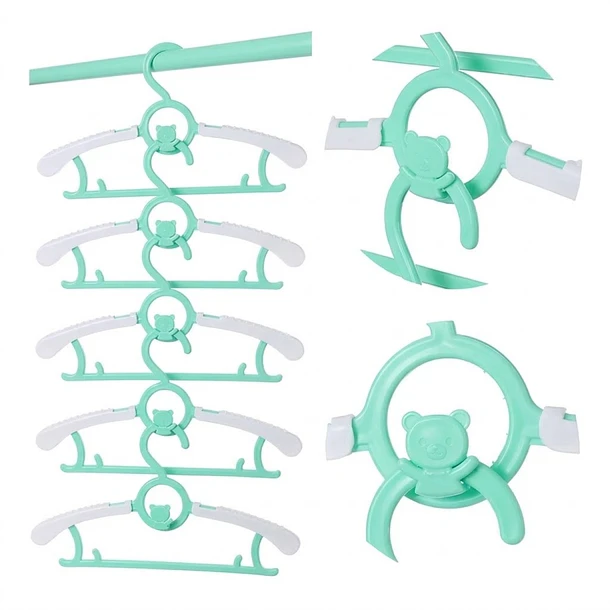 Pack 10 Ganchos Perchas Largo Adjustable Para Niños Y Bebe 7