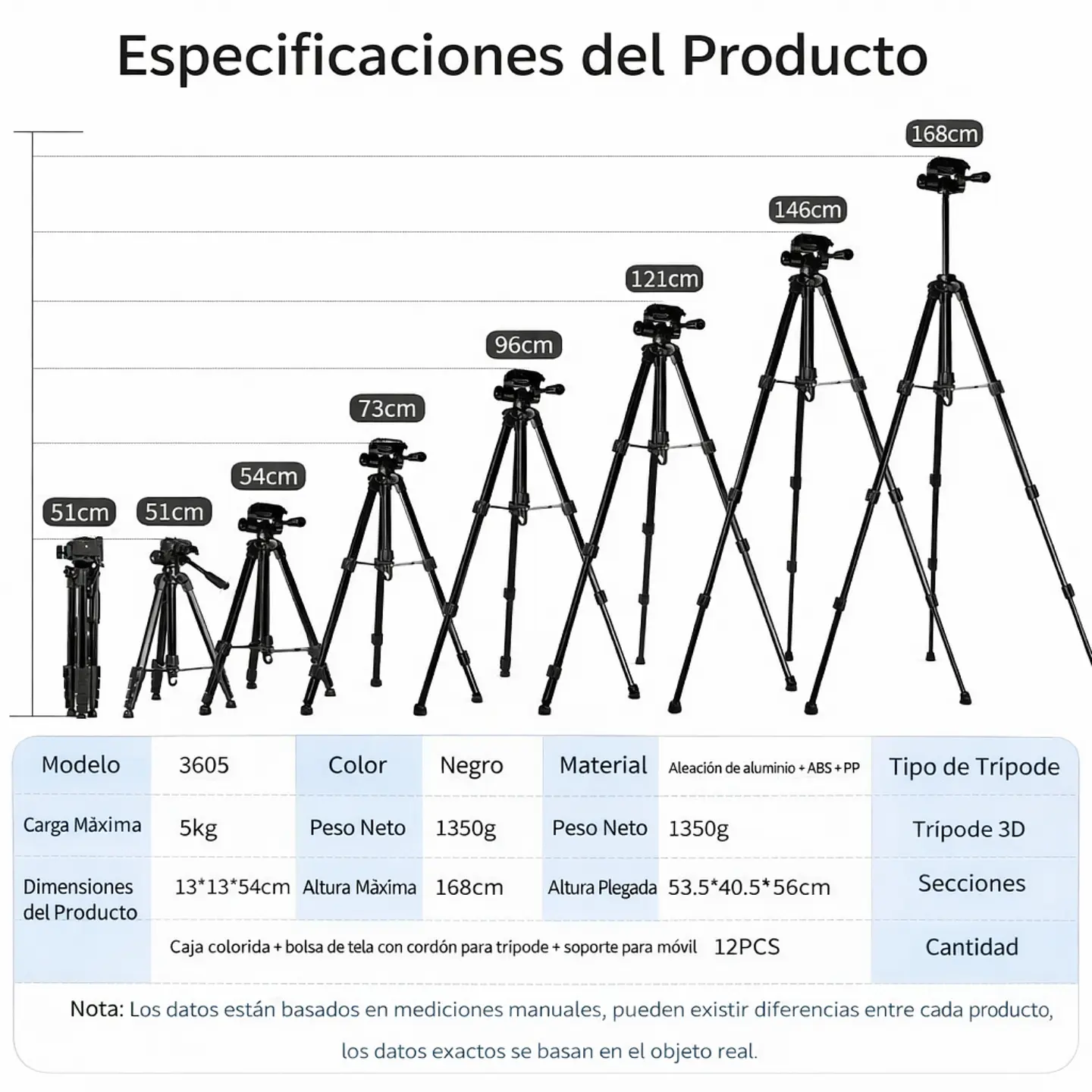 Soporte Trípode Estabilizador Portátil Cámara Y Teléfono. 6