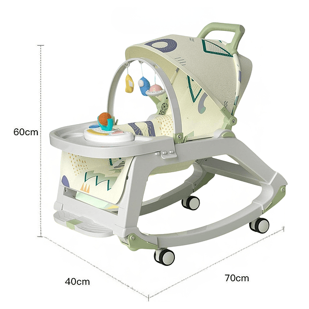 Silla Mecedora Bebé Multifuncional Evolutiva 0 A 3 Años 6