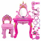 Mesa De Maquillaje Para Niñas Estilo Princesa Con Accesorios - Miniatura 5