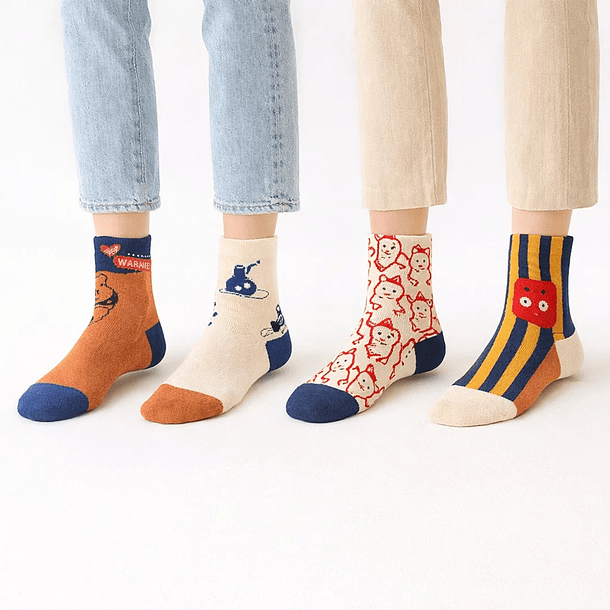 Calcetines Serie Monet: Estilo Pintura Al Óleo Set De Regalo 2