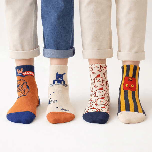 Calcetines Serie Monet: Estilo Pintura Al Óleo Set De Regalo 3