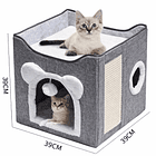 Cama Escondite Para Gatos Casa De Interior Suave 2