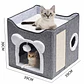 Cama Escondite Para Gatos Casa De Interior Suave - Miniatura 2