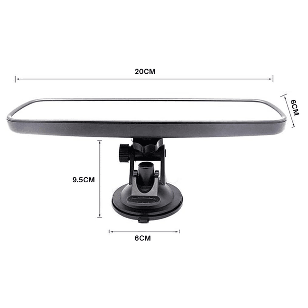 Espejo Retrovisor Interior Universal Panorámico Auto 2