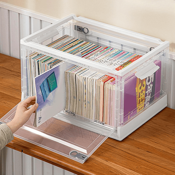 Organizador Apilable De 3 Niveles Plegable Con Tapas Oficina 3