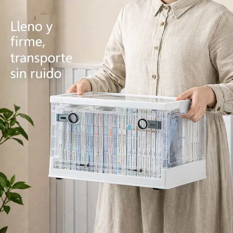 Organizador Apilable Plegable Con Tapas Oficina 4