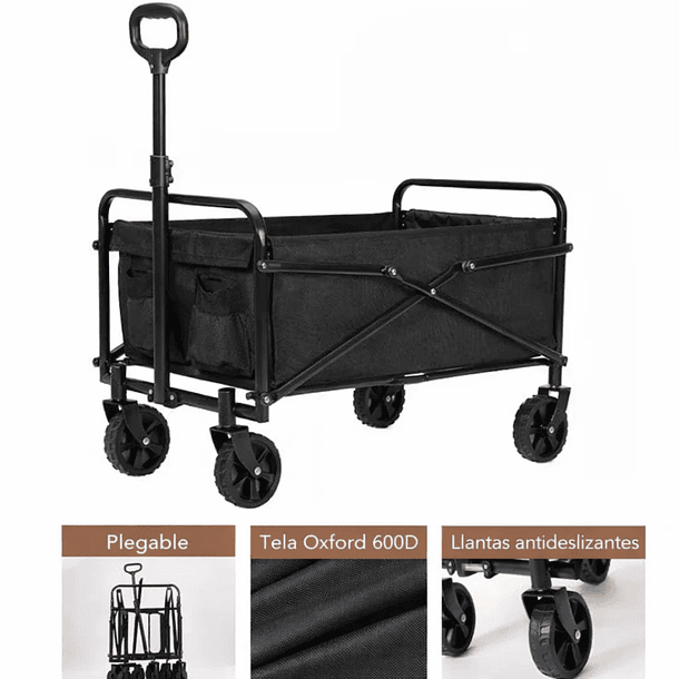 Carro De Carga Plegable Todo Terreno Para Camping Y Playa 2