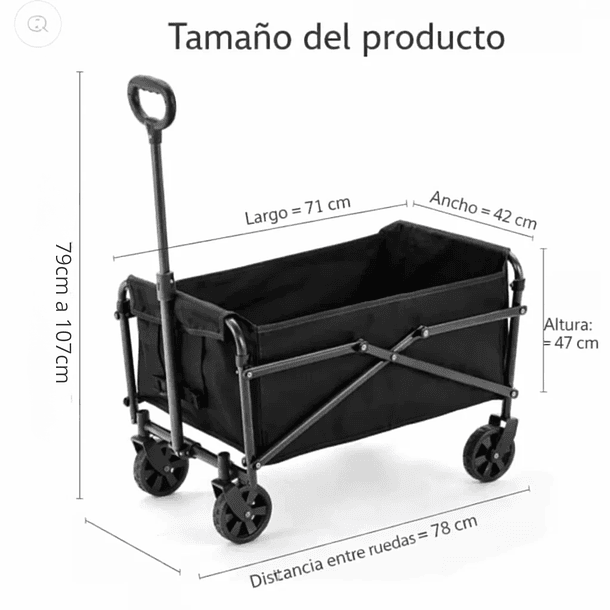 Carro De Carga Plegable Todo Terreno Para Camping Y Playa 5