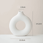 Juego de Jarrones de Cerámica Blanca de Tres Piezas 4